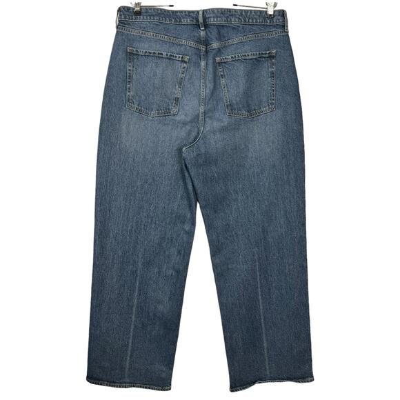 Old Navy Extra High Rise Sky-Hi Wide-Leg Jeans Women16 Stretch Retro Skater New - Picture 2 of 16